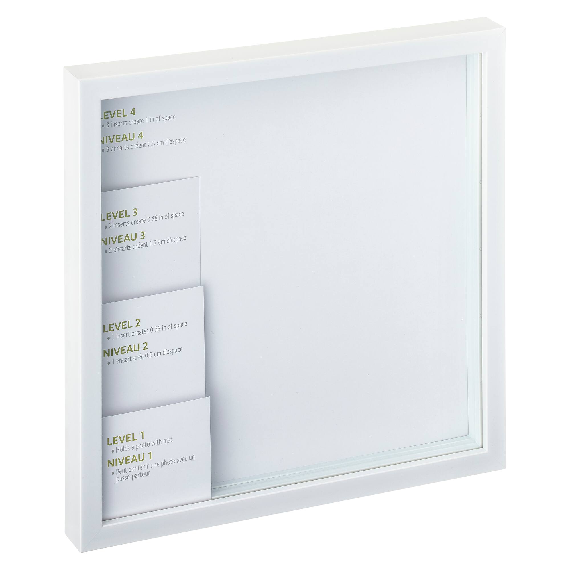 8 Pack: White Adjustable-Depth 12" x 12" Shadow Box by Studio Décor®